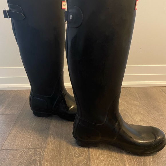 Black Hunter Rain Boots (Long Version) - Picture 3 of 5